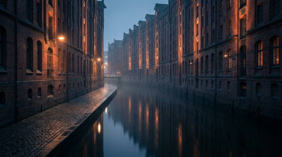 Blick auf die Hamburger Speicherstadt